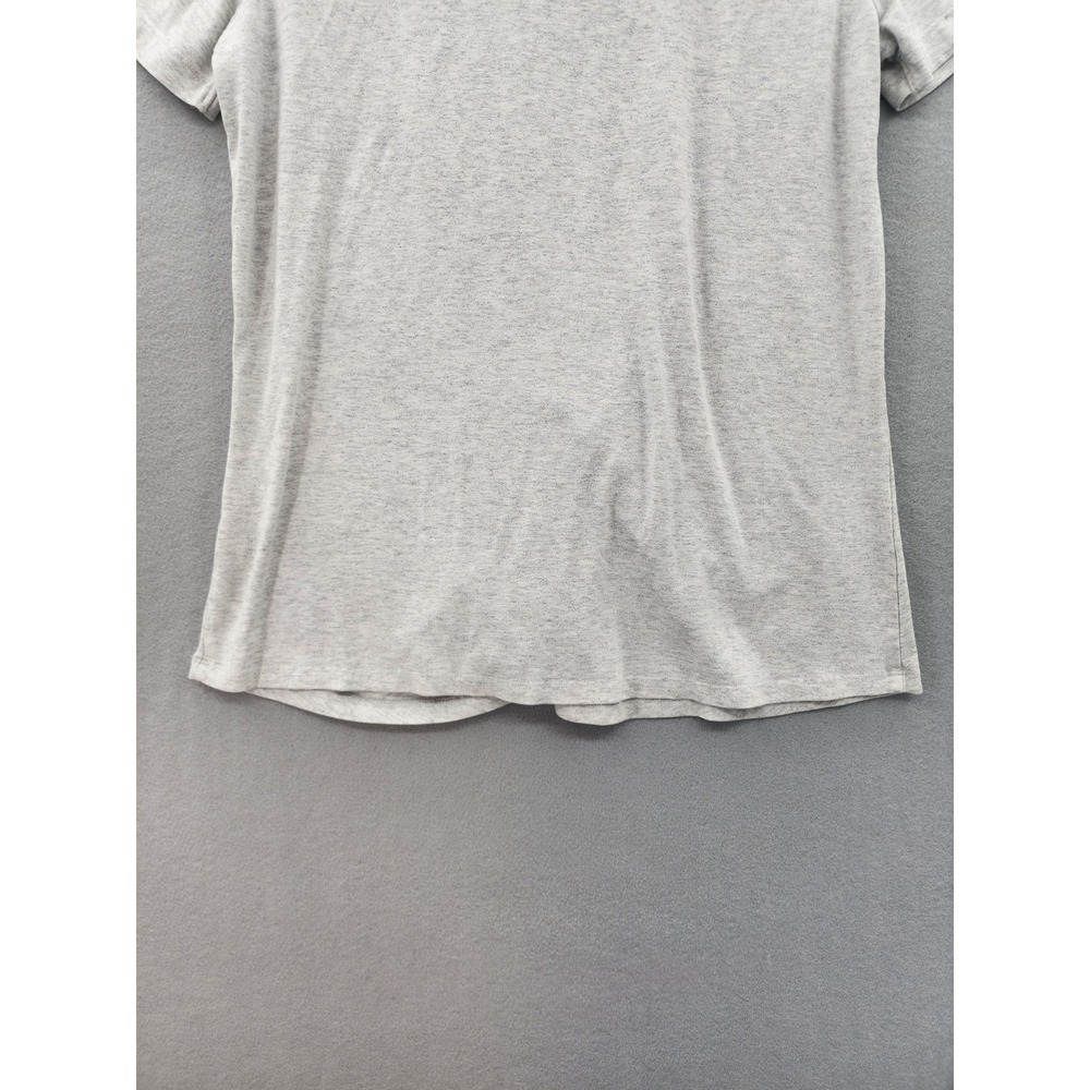 Gnw Gray Twist Front Knot T-Shirt XL Short Sleeve Heathered Soft Stretch Top - Picture 8 of 11
